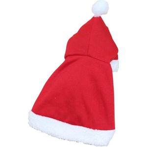 Huisdier Kerst Kostuum Poncho Cape Met Hoed Kerstman Mantel Voor Katten Honden P7Ding