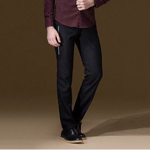 Dandy Homme Mannen Leisure Herfst Winter Black Super Slim Man Pocket Lange Broek Business Casual Broek