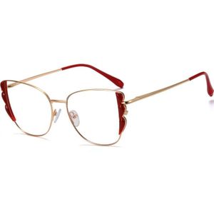 2022 Mode Vrouwen Optische Glazen Frame Met Recept Legering Vrouw Recept Brillen Vrouwelijke Stijl Volledige Velg Cat Eye Vorm