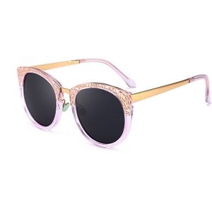 Emosnia Klassieke Gepolariseerde Rijden Zonnebril Voor Vrouwen Metalen Frame Gradiënt Lens Bruin Roze Top Zonnebril Voor Mannen
