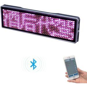 Display Led Naam Tag Oplaadbare Bluetooth Digitale Led Badge Insignia Diy Programmeerbare Scrolling Message Board Mini Led