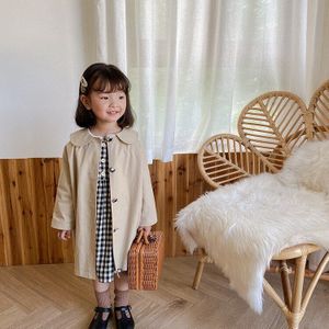Baby Meisjes Koreaanse Jassen Herfst Kinderen Mid-Lengte Revers Jas