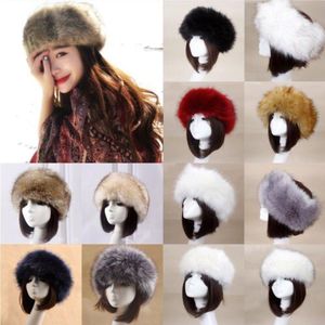 Vrouwen Winter Warm Faux Fur Beanie Ski Sneeuw Cap Hoofdband Hoed Earmuff Hoofd Wrap Klassieke Bomber Hoeden