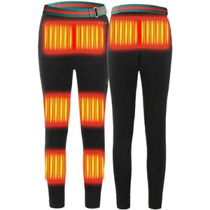 Winter Outdoor Fietsen Skiën Vrouwen Verwarmde Broek 8 Gebieden Verwarming Thermische Broek Smart 3 Controle Slim Elektrische Verwarming Broek