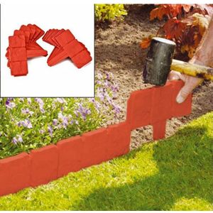 Huis Tuin Rand Plastic Hek Steen 20Pcs Gazon Yard Bloem Plant Grens Pagar Plastik Sempadan Tanaman Tuin Hek