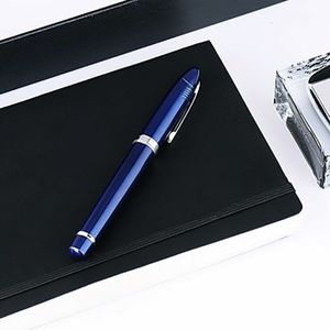 Duke Klassieke Vulpen 911 Donkerblauw Grote Haai Vorm Full Metal Iridium Medium Penpunt Schrijven Pen Business Office Home levert