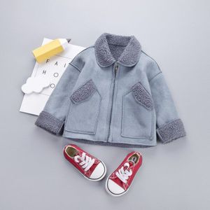 Kinderkleding Herfst & Winter Jongens Gilrs Jas Plus Fluwelen Verdikking Rits Overhemd kinderkleding Jas Baby jongen Kleding