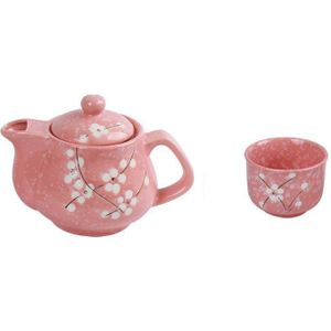 Japanse Kersenbloesem Theepotten Set 1 Pot 6 Kopjes Keramische Drinkware Thee Pot Home Office Thee Set Waterkoker