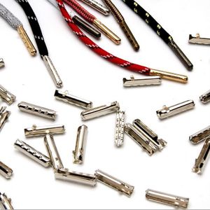 Lederen Einde Sluitingen Caps Zilver/Goud/Brons Vouw Over Crimp Cord Ends Connector Voor Schoenen Koord Taille Koord maken Accessoires