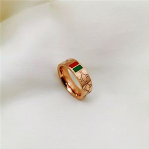 Rvs Ring Rose Gold Titanium Wedding Bridal Rings Beroemde Liefde Belofte Ringen Voor Vrouwen