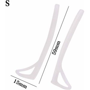 1 Paar Praktische Glazen Been Haak Anti Slip Dunne Gat Lenzenvloeistof Houder Anti-verloren Vaste Zachte Siliconen Oor Haken cover