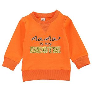 6M-3T Baby Hoodies Casual Trui Herfst Lange Mouwen Letters Gedrukt Top Sweatshirt Voor Peuter Pasgeboren jongens Meisjes