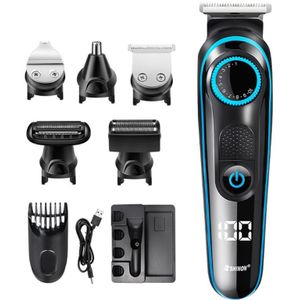 5 In 1 Elektrische Tondeuse Voor Mannen Neus Baard Trimmer Draadloze Usb Scheermes Kit 19QE