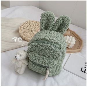 Kids Peuter Pluche Rugzak Leuke Bunny Oor Kleuterschool Schooltas Winter Warm Fleece Dagrugzak Outdoor Reistas Voor Jongens Meisjes