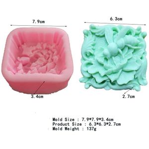 Siliconen Mal Voor Zeep 3D Bloem Bijen Kaars Zeep Mallen Diy Aromatherapie Gips Decor Fondant Cake Chocolade Bakvorm