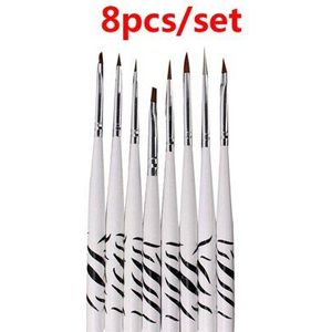 Nail Art Brush Pennen Acryl Nail Penselen UV Gel Nail Polish Schilderen Tekenen Penselen Set Strass Handvat Manicure Gereedschap Borstel