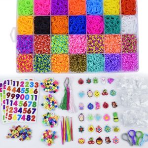 Bopoobo Rubber Loom Bands Diy Speelgoed 10000 Pcs Voor Kinderen Vetersluiting Armband Elastische Rainbow Weave Siliconen Elastiekjes