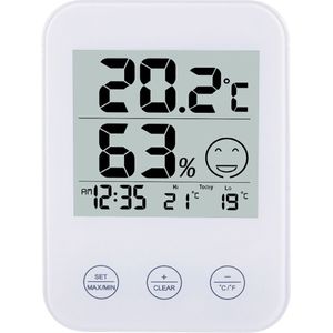 Digitale Thermometer Wandklok Temperatuur Vochtigheid Comfort Uitdrukking Elektronische Horloge Tafel Bureau Klokken Home Modern