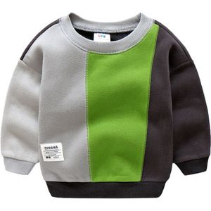 Herfst Winter 2-11 12 Jaar Tiener Kinderen Lange Mouw Kleur Patchwork Kids Baby Kind School Jongens Plus velet Sweatshirts