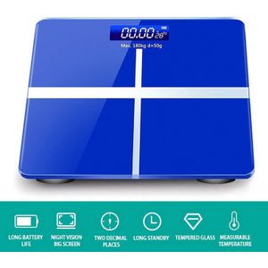 Badkamer Vloer Weegschaal Glas Slimme Elektronische Weegschalen USB Opladen LCD Display Body Wegen Home Digitale Weegschaal
