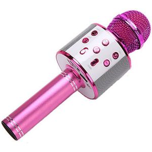 Draadloze Karaoke Microfoon Bluetooth Handheld Draagbare Speaker Home Ktv Speler Met Dancing Led Licht Record Functie Kid Adult