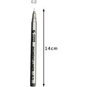 1Pcs Zwart Schilderen Leveringen Schetsen Pennen Multipurpose Inkt Marker Pen Waterdicht Pigment Liner Nummers Borstels Fineliner