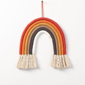 Katoenen Touw Regenboog Speelgoed Muur Opknoping Decoratie Nordic Handgemaakte Regenboog Decoratie Babykamer Decor Accessoires Teepee Guirlande