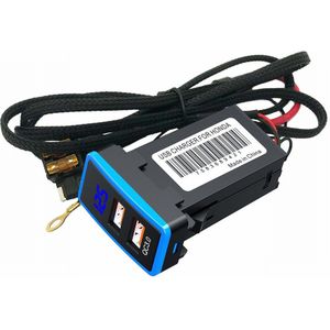 Chelink 12V Dual Usb Car Charger QC3.0 Led Voltmeter Power Adapter Met Digitale Voltage Display Voor Honda