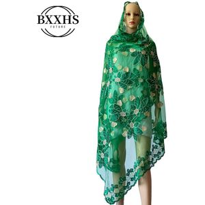 Afrikaanse vrouwen Sjaals, moslim borduren vrouwen netto sjaal met strass, Mooie grote sjaal voor sjaals wraps