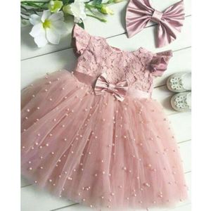 2-7Years Peuter Kid Meisje Prinses Jurk Kant Tule Bruiloft Verjaardag Party Tutu Dress Pageant Kinderen Kleding Kid Kostuums