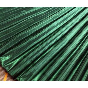 2 meters 150 cm 59.05 ""breedte groene strepen accordeon geplooide satijn stof jurk rok kleding materiaal MM328