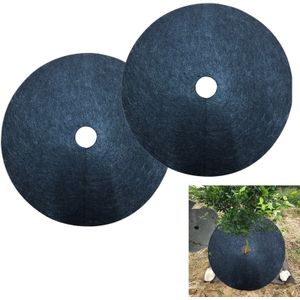 2/12Pcs Mulch Blok Afbreekbaar Ronde Boom Outdoor Garden Ground Cover Barrière Mat Boomgaard Hydraterende Onkruidbestrijding Stof