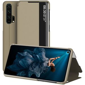 Luxe Bekijk Smart Flip Case Voor Huawei Honor 20 Pro Fundas Originele Magnetische Houder Lederen P20Pro YAL-L41 Yal L41 Telefoon cover