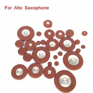 Saxofoon Sax Vervanging Houtblazers Bruin Fuax Lederen Pads Tenor/Sopraan/Alto