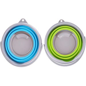 Draagbare Vouwen Emmer Siliconen Plastic Emmer Kinderen Outdoor Wasstraat Vissen Reizen Thuis Multifunctionele 10L / 5L