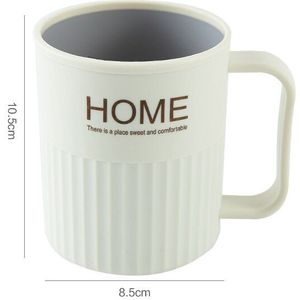 Nordic Stijl Twee-Kleur Mondwater Cup Hoge Temperatuur Weerstand Geurloos Glad Met Handvat Plastic Tandenborstel Beker