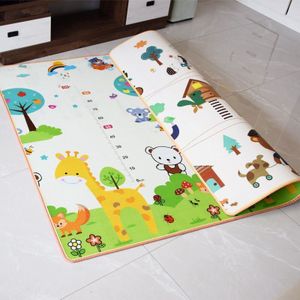 Baby Kruipen Speelkleed 1.5*1.8 Meter Klim Pad Double-Side Fruit Letters Dier Opvouwbare Baby Speelgoed Playmat kids Tapijt Baby Spel