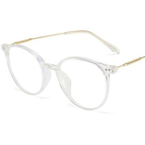 2022 Ovale Brilmontuur Retro Licht Meter Nagel Anti Blauw Licht Bril Vrouwen Veelzijdige Temperament Flat Licht Glazen