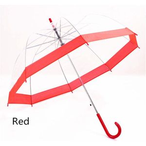 PALONY mode transparante modieuze afdrukken lange gebogen mannen en vrouwen en kinderen semi-automatische creatieve paraplu
