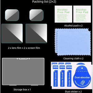 Anti-Kras Hd Ultra Dunne 9H Gehard Glas Lens Volledige Dekking Film Screen Protector Voor Fimi Palm Handheld camera Accessoires