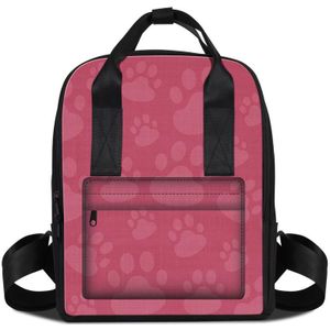 Dispalang Vrouwen Casual Rugzak Leuke Poot Patroon School Rugzak voor Meisjes Dames Laptop Schoudertas Top-handvat Schooltas