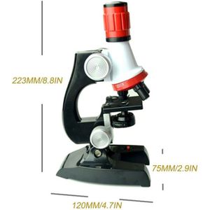 Biologische Microscoop Kit Science Speelgoed Led School Student Thuis Microscoop Verstelbare 1200X Zoom Voor Kids Kinderen