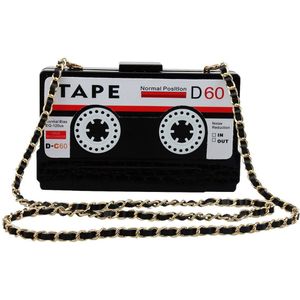 Acryl Handtas Voor Vrouwen Tape Cassettes Avond Clutch Bag Hard Box High-End Crossbody Kleine Party Transparant Purse
