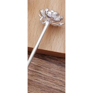 5pcs/lot 120mm Needle Flower Hair Sticks/Pins Hairpins Gold/Silve Color Hairwear DIY Accessories Findings