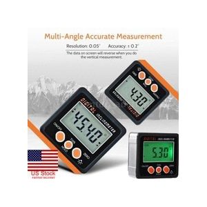 4*90 ° digitale Inclinometer Level Box Mini Gradenboog Hoekzoeker Bevel Gauge Magneet Magnetische Base Meetinstrumenten