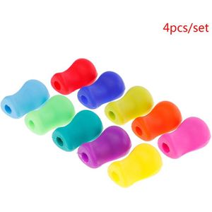 4Pcs/10Pcs Siliconen Pen Grip Corrector Therapie Handschrift Aid Kids Kinderen Student School Briefpapier Pen Controle Rechts schrijven