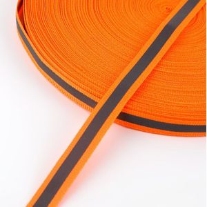 50 Yards 1 Cm Nylon Fluorescerende Zilver Reflecterende Singels Lint Safe Waarschuwing Tape Versieringen Diy Garment Tassen Schoenen Materiaal