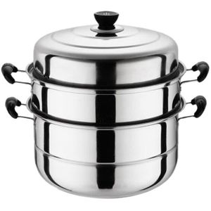 -Rvs Drie Layer Dikke Steamer Pot Soep Stoom Pot Universele Kookpotten Voor Inductie Fornuis Gasfornuis