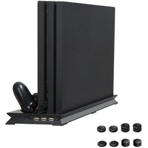 PS4 Pro Koelventilator Verticale Stand Dual Controllers Opladen Dock Voor Sony Playstation 4 Pro Accessoires Koellichaam Dunne 3 hub