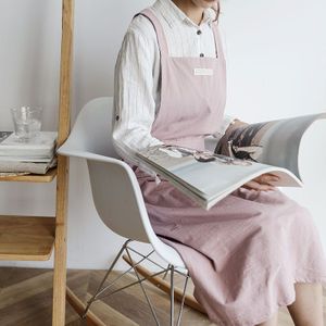 Nordic geplooide schort volwassen artistieke fan katoen keuken mode schort vrouwelijke cafe kunstenaars Japanse